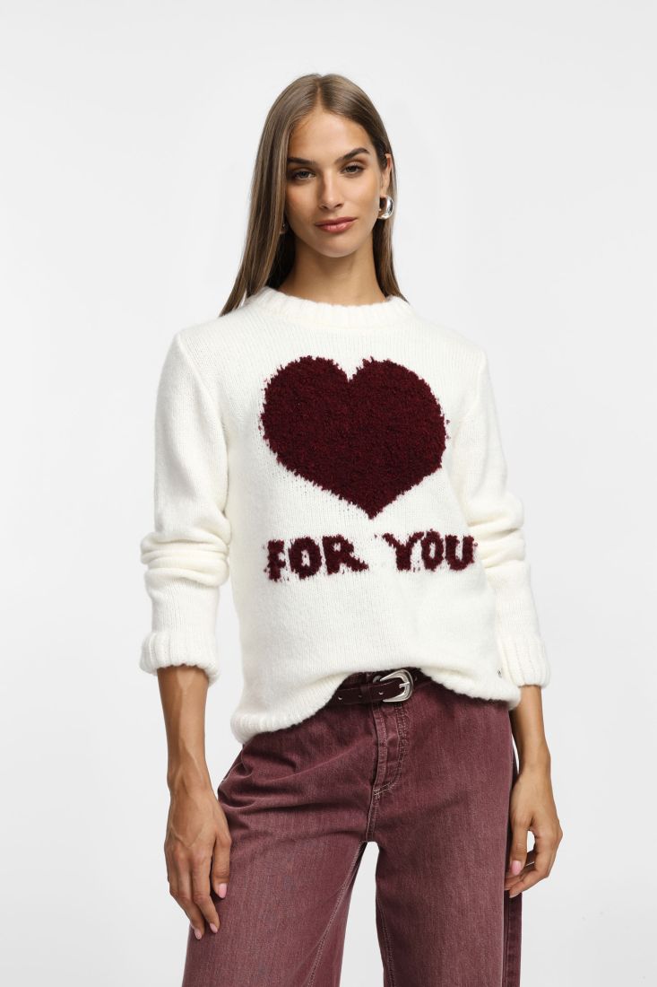 Pullover Please con maniche lunghe stampato