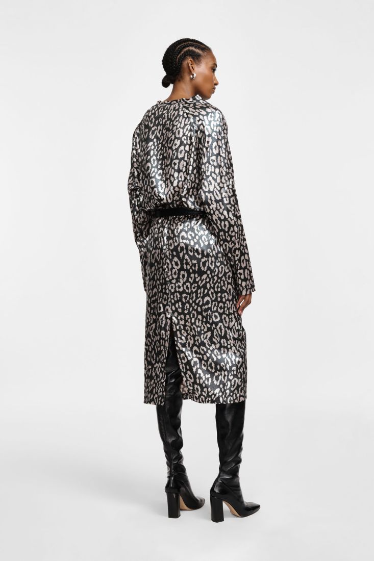 Gonna Please animalier a lunghezza media