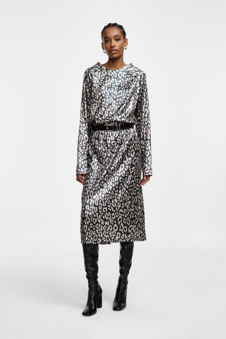 Gonna Please animalier a lunghezza media