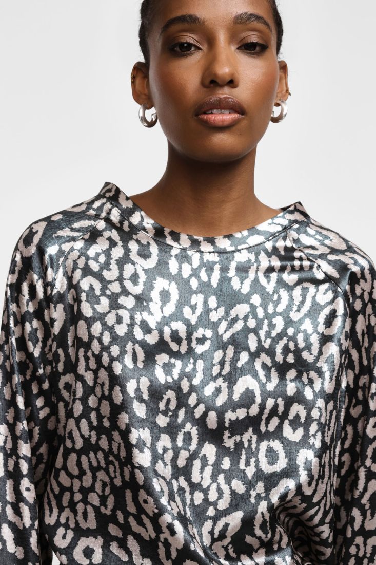 Maglia Please a maniche lunghe stampa animalier