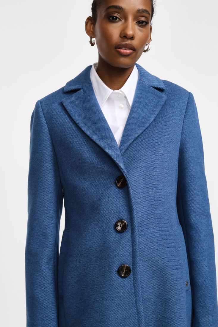 Cappotto Please lineare con chiusura a bottoni