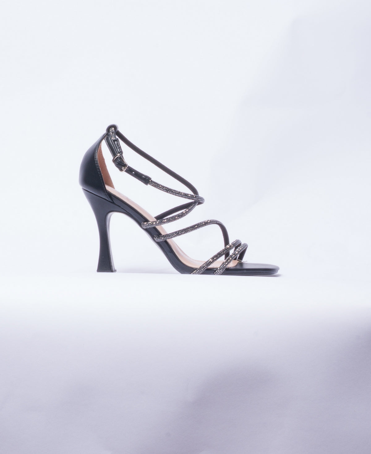 Sandalo con strass - Nero