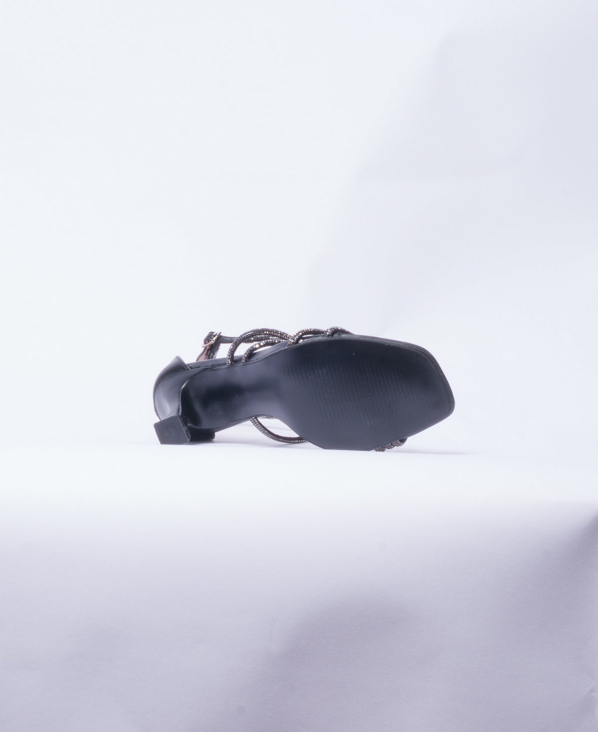 Sandalo con strass - Nero