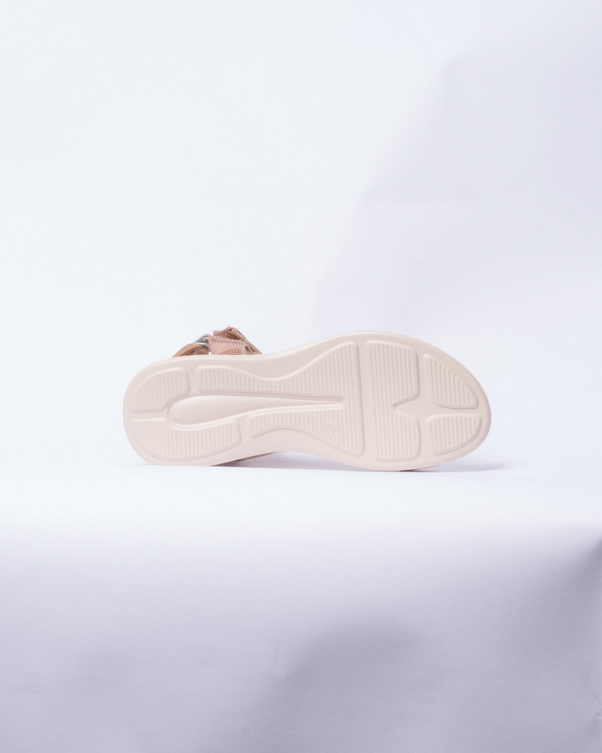 Sandalo con fasce in tessuto elastiche - Beige