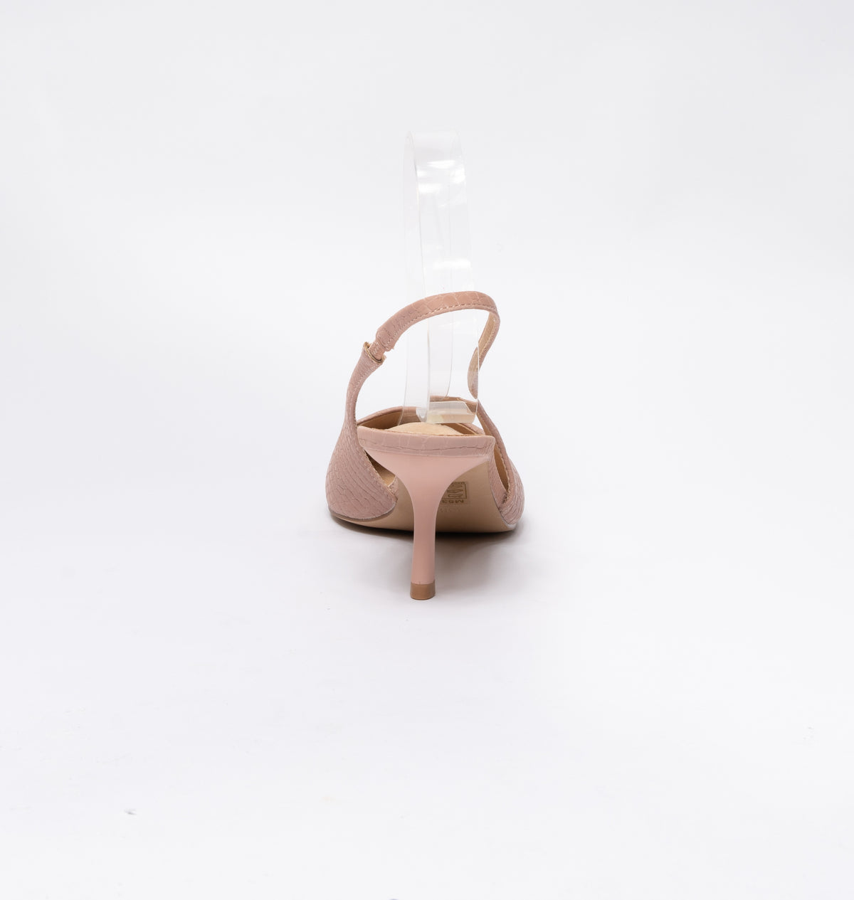 Scarpe donna a punta slingback pitonata - Rosa