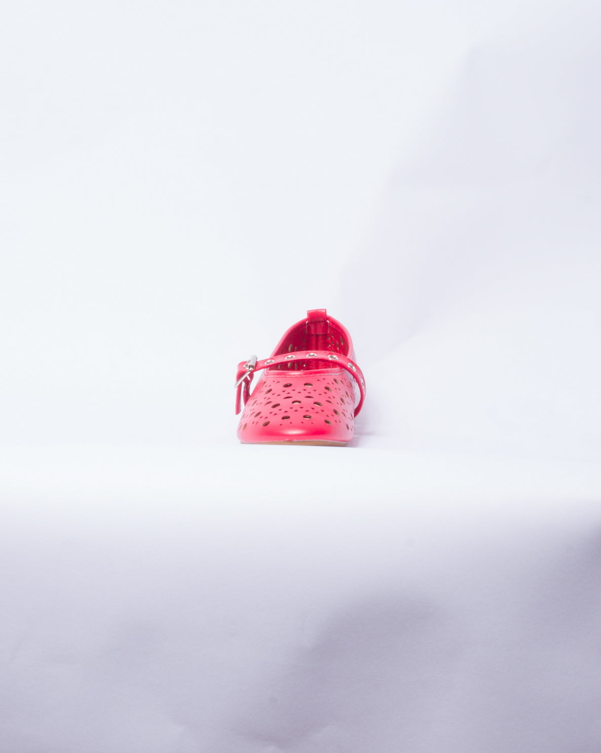 Ballerina Donna in Ecopelle con Fibbia - Rossa