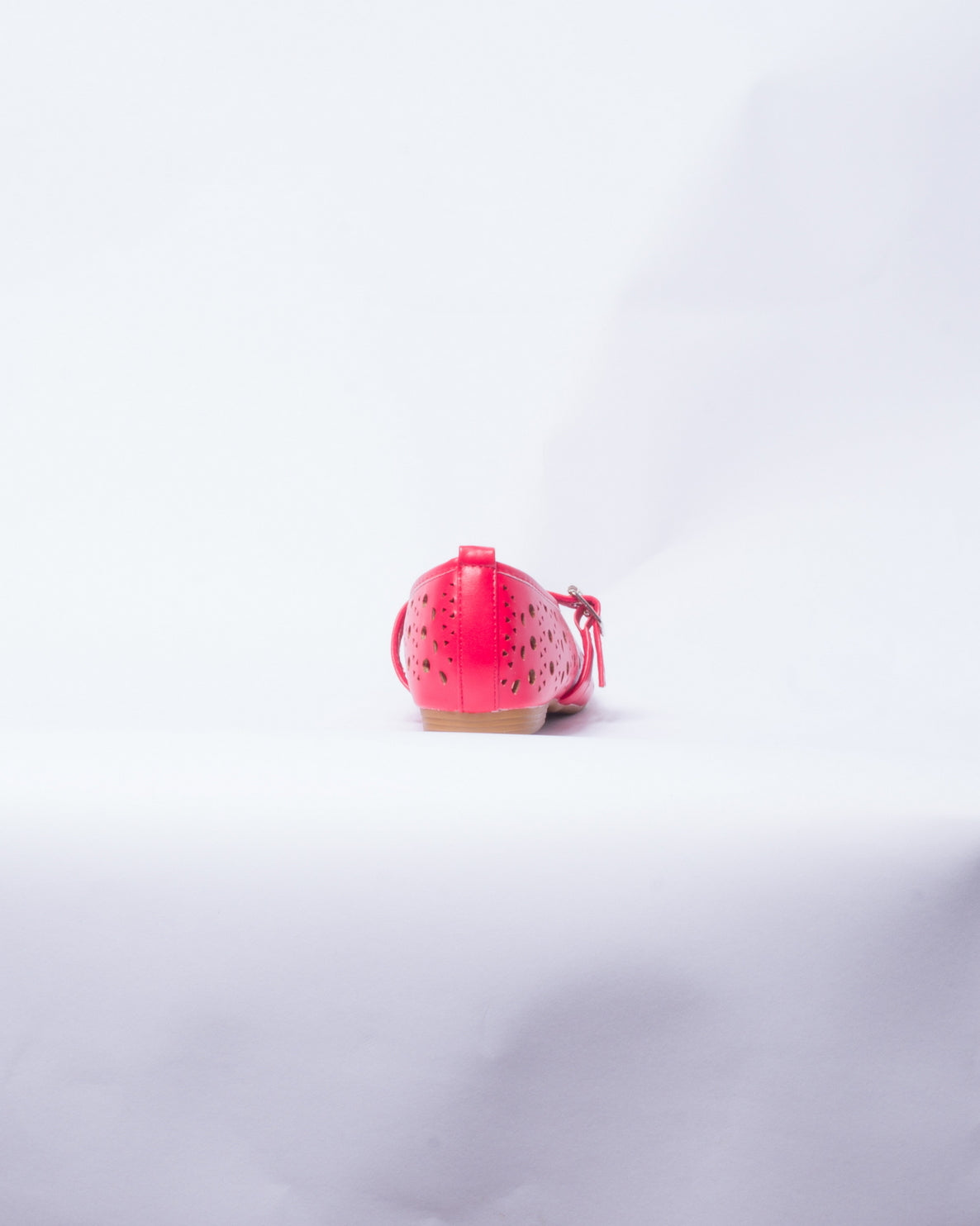 Ballerina Donna in Ecopelle con Fibbia - Rossa