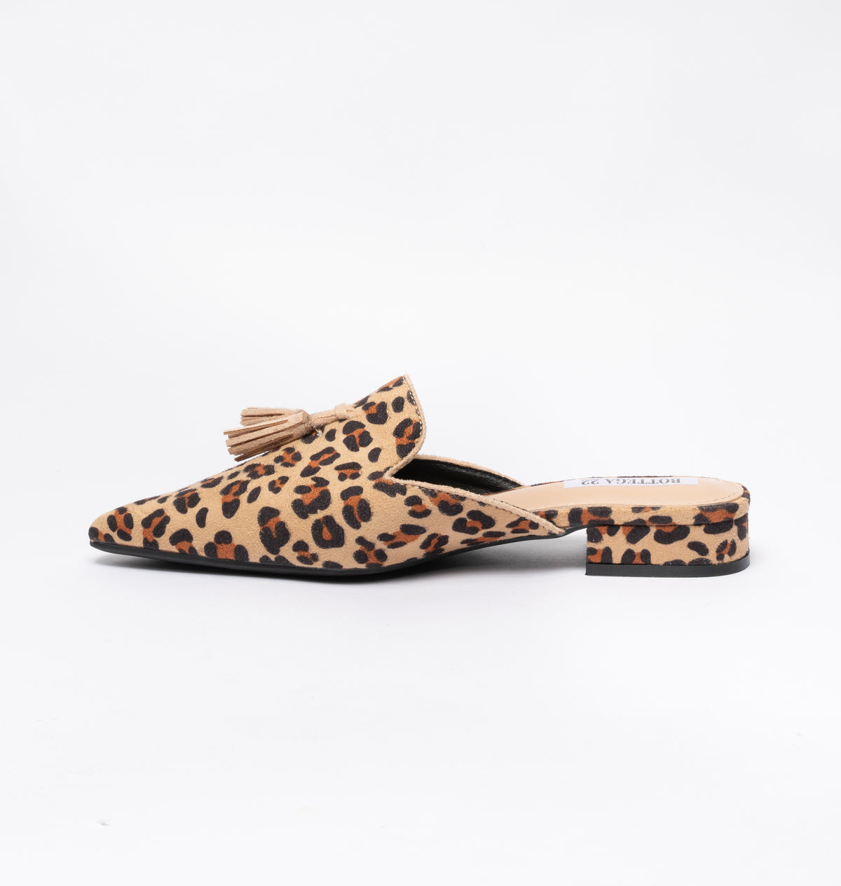 Sabot maculato a punta con nappina Beige