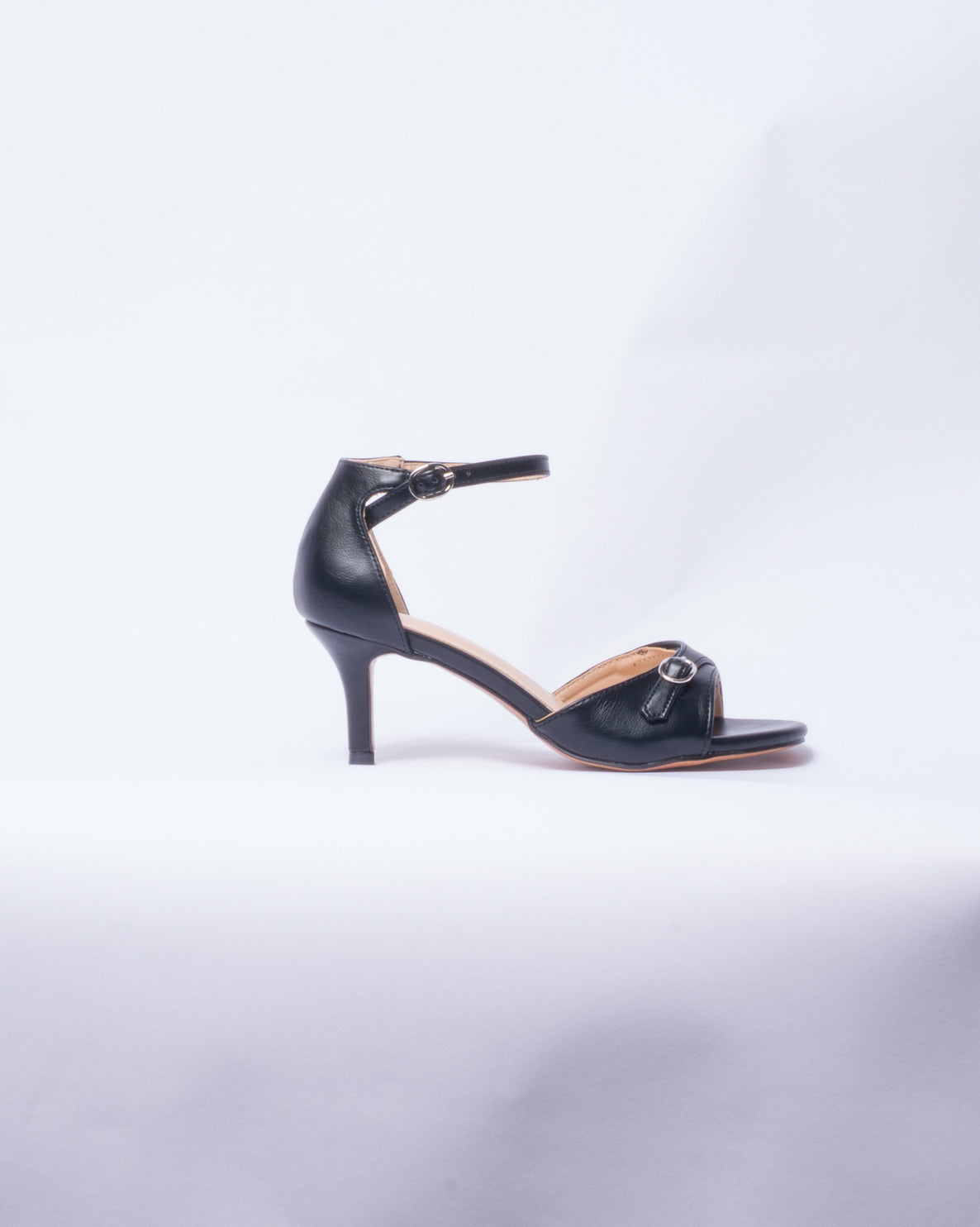 Sandalo Elegante Donna con Tacco Medio – Nero