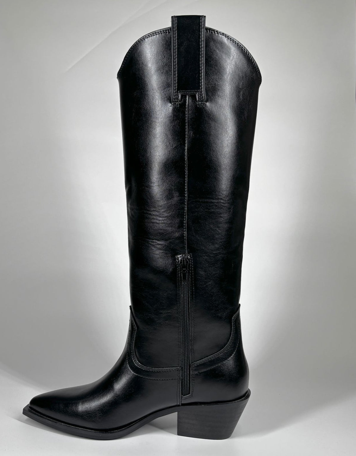 Stivale Alto Western: Ecopelle Nera