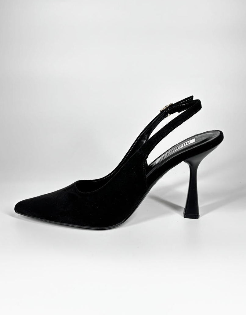 Décolleté Slingback con Tacco - Nero