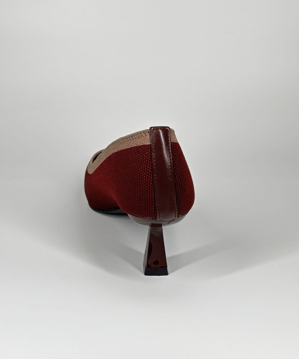 Décolleté in tessuto Bicolore - Bordeaux