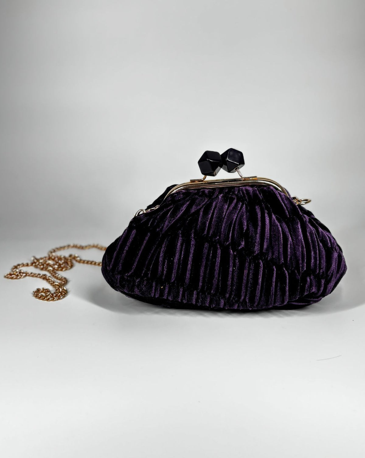 Clutch in velluto - Viola