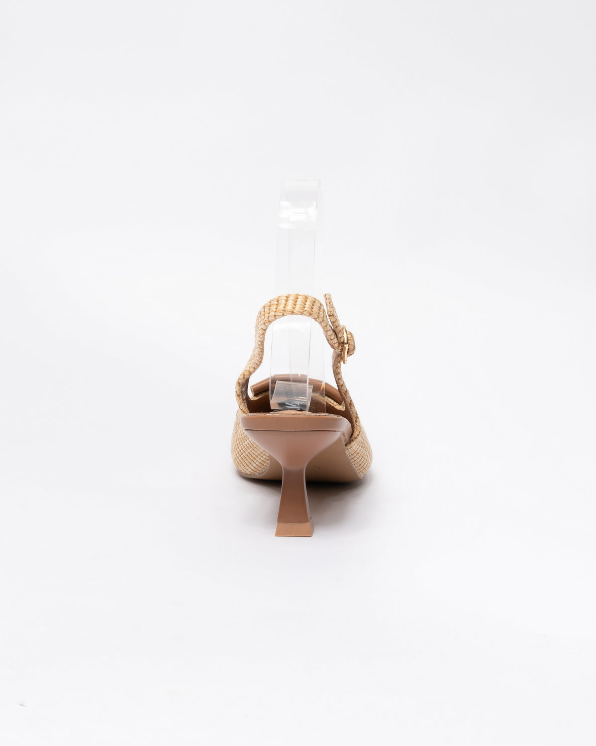 Decolleté Slingback con frange-Marrone