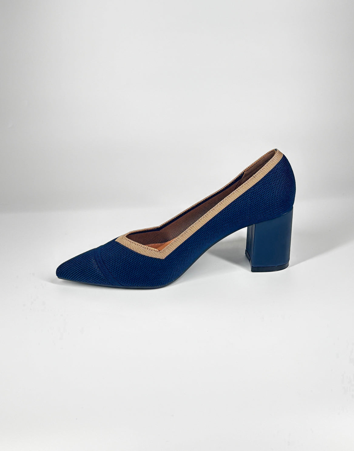 Décolleté a punta con tacco largo - Blu