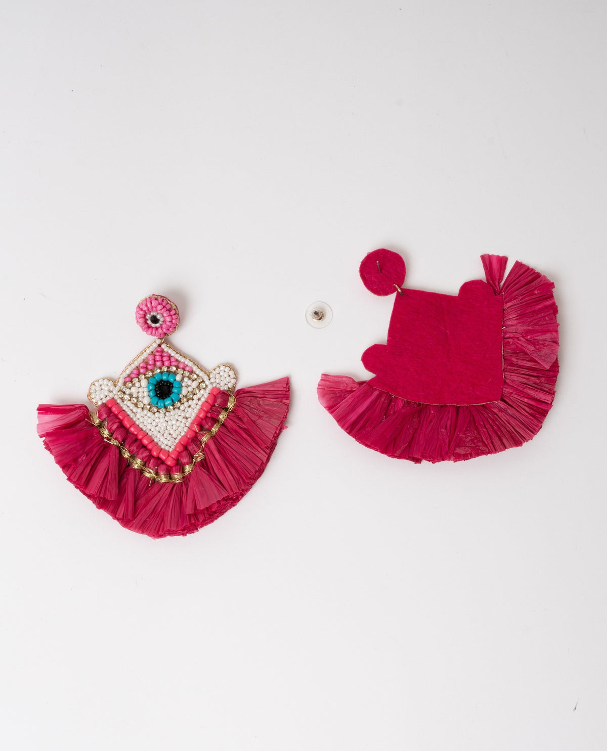 immagine-3-sstore-orecchini-alex-max-occhio-con-perline-strass-e-rafia-fucsia-orecchini-or002_fucsia