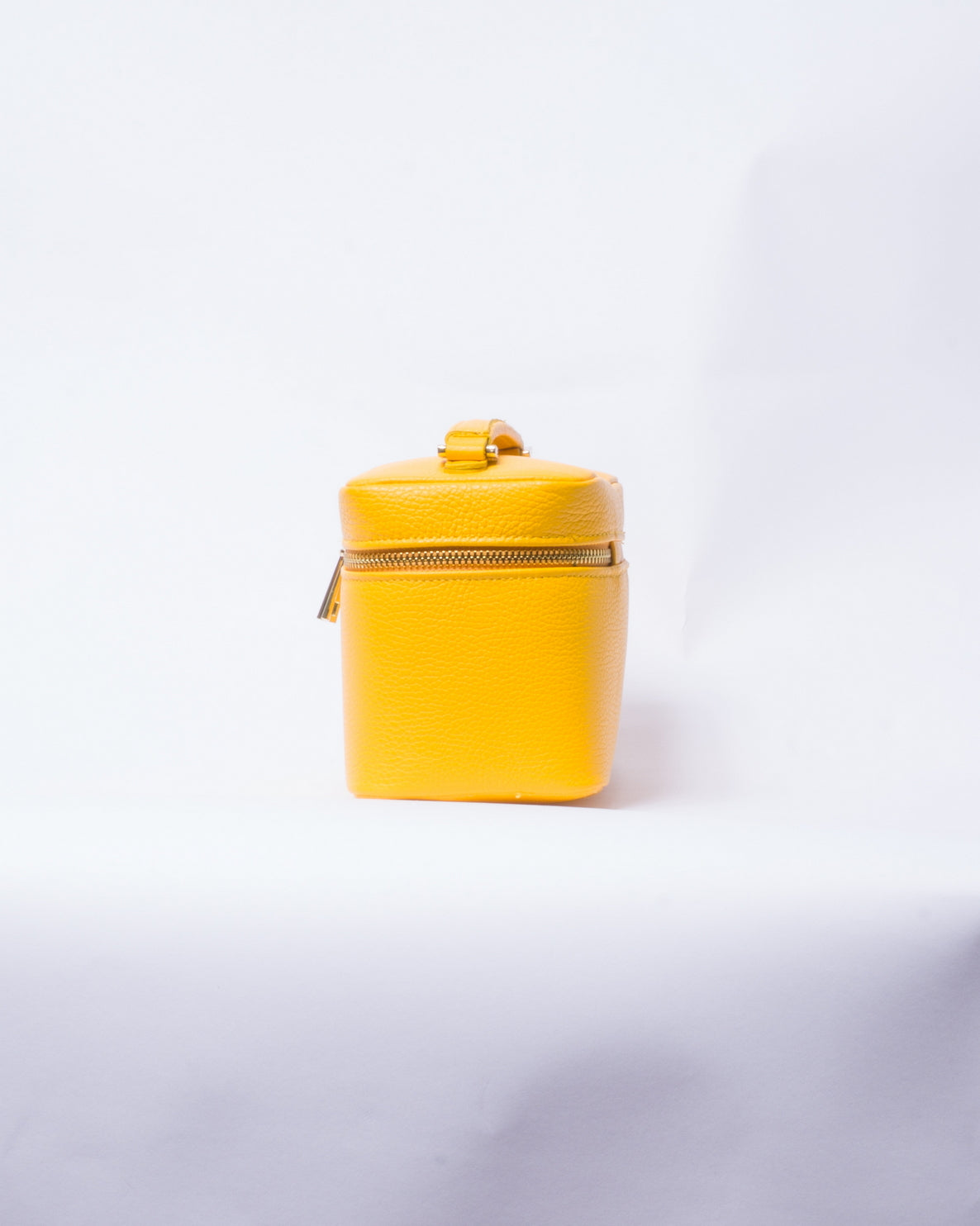 Borsa Beauty Case in Pelle con tracolla - Giallo