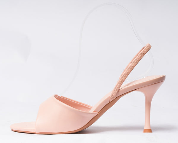 Sandalo in ecopelle con cinturino elastico al tallone - Rosa