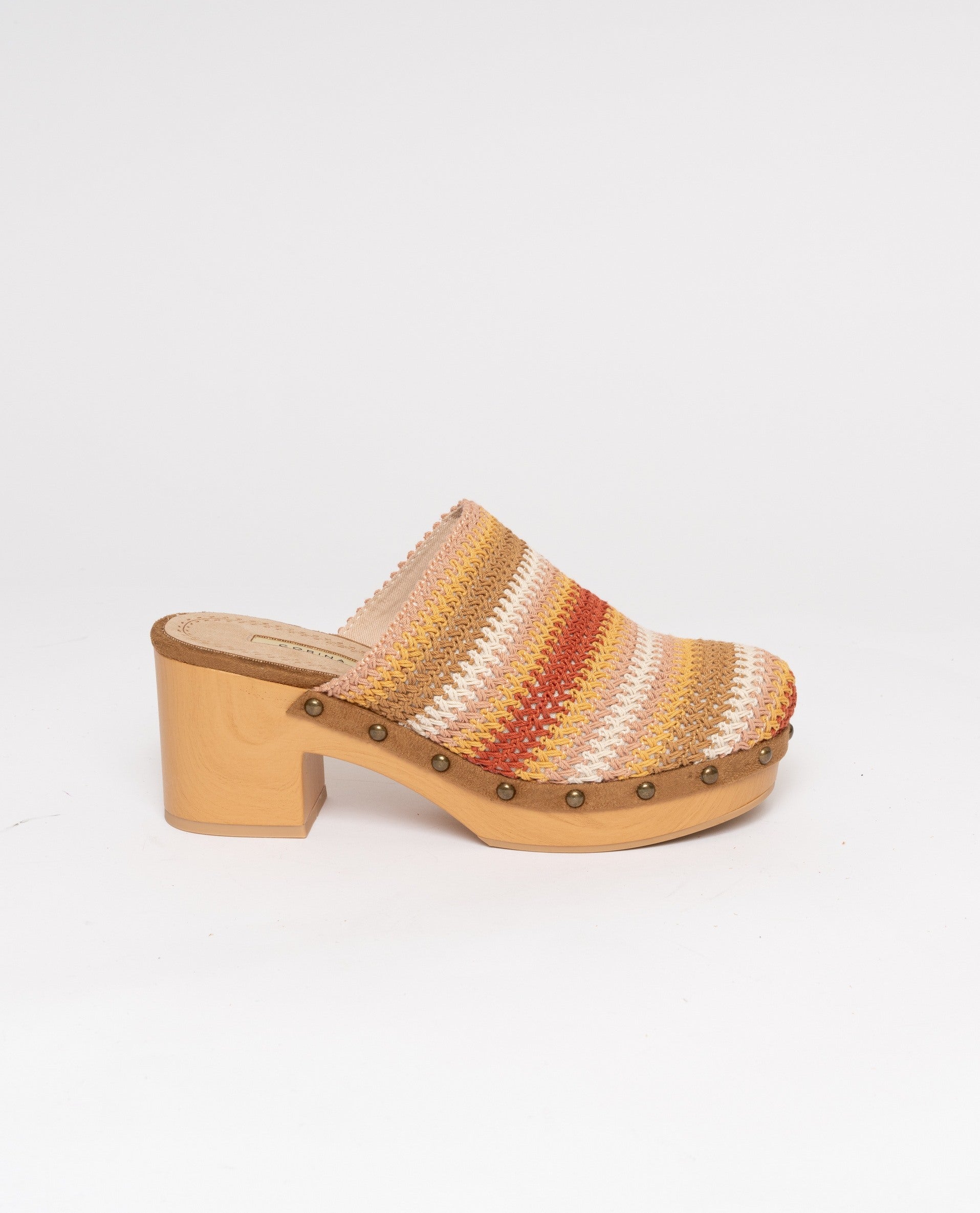 Sstore Zoccolo clog da donna con tacco e tomaia crochet multicolor Ciabatte e Zoccoli Donna
