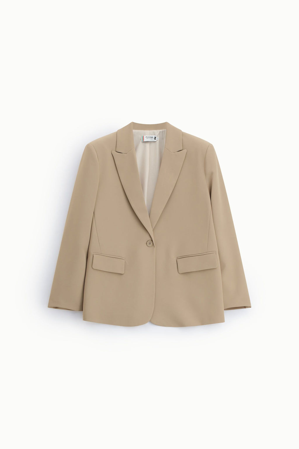 Blazer regular-fit con tasche frontali Please - Beige