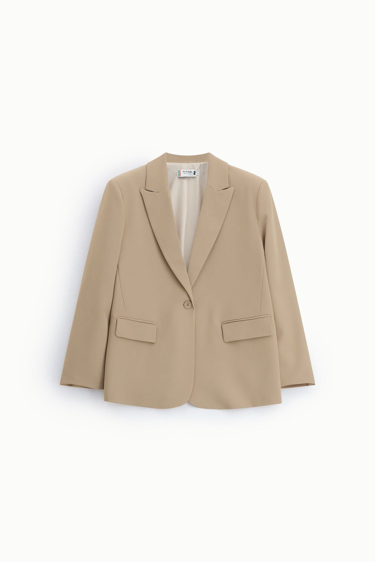 Blazer regular-fit con tasche frontali Please - Beige