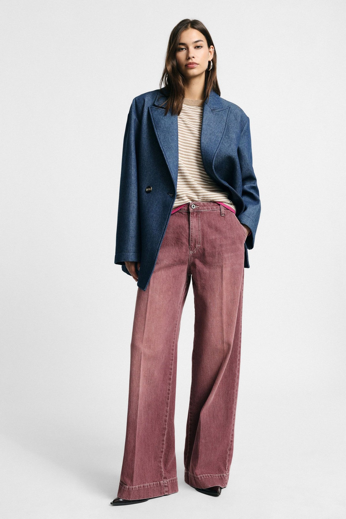 Jeans gamba ampia tasche chino Please - Purple