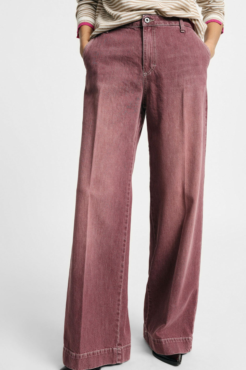 Jeans gamba ampia tasche chino Please - Purple