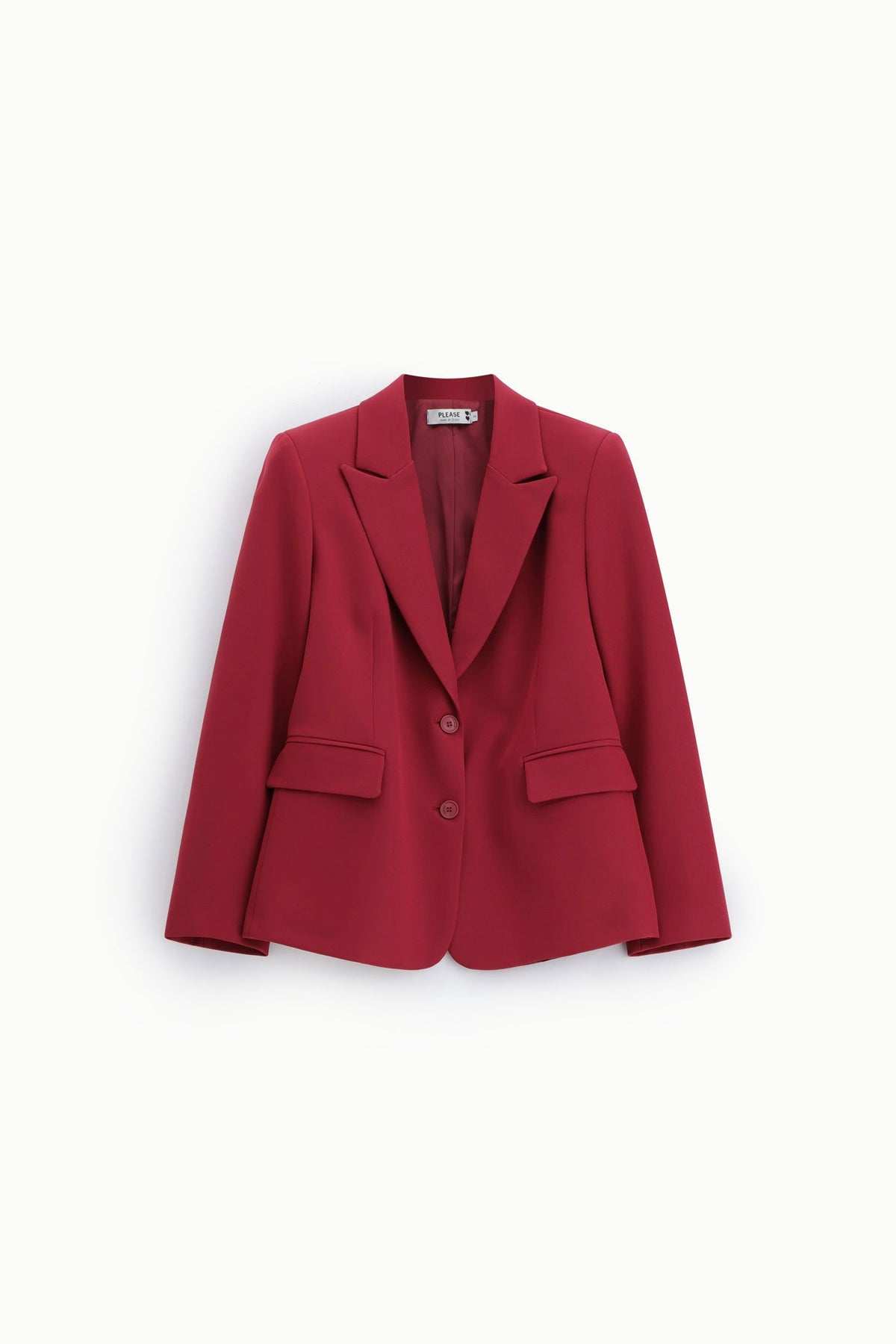 Blazer monopetto con tasche a patta frontali Please - Mosto