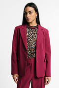 Blazer monopetto con tasche a patta frontali Please - Mosto
