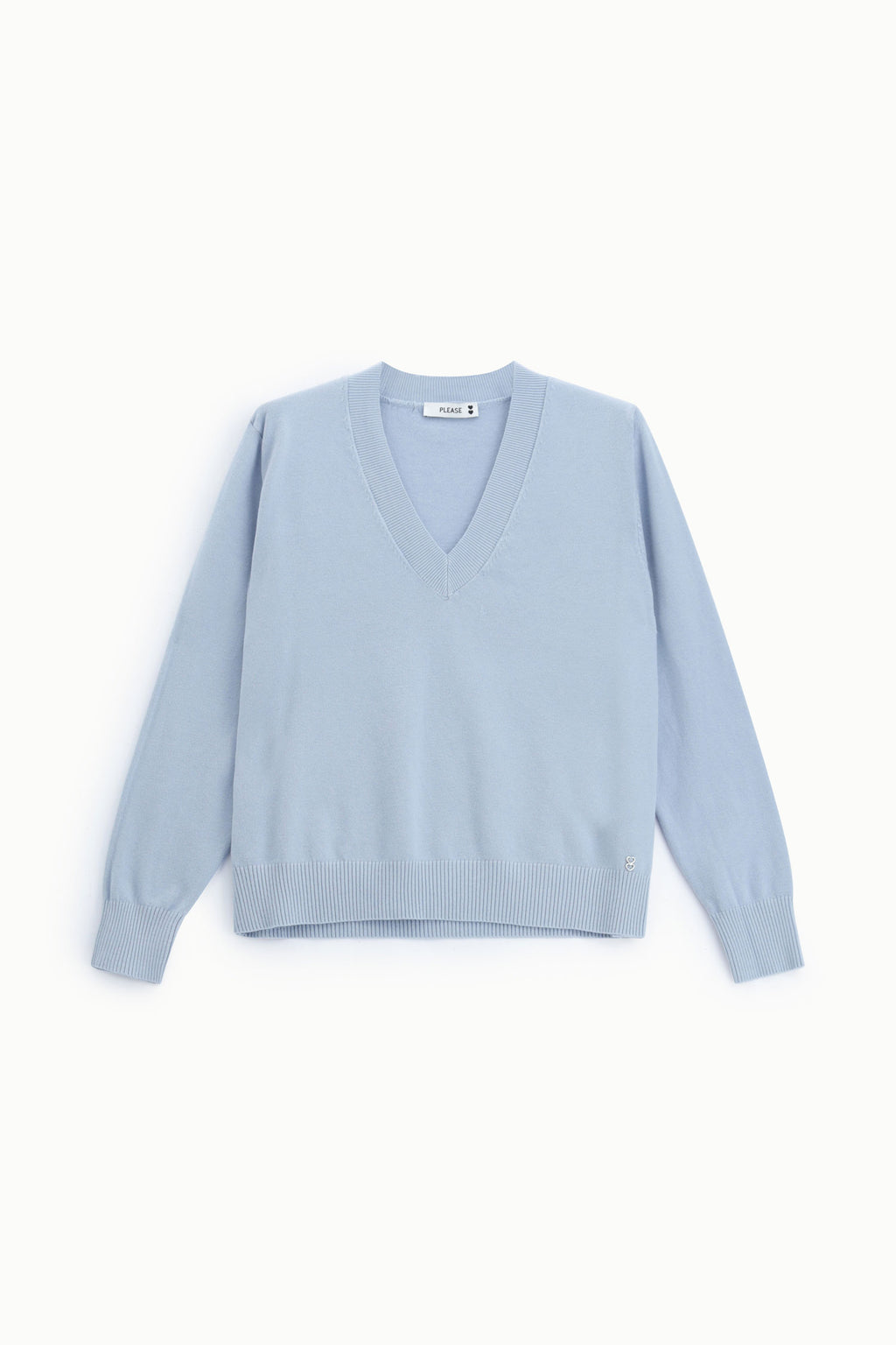 Maglione pullover scollo v vestibilità regular Please - Polvere