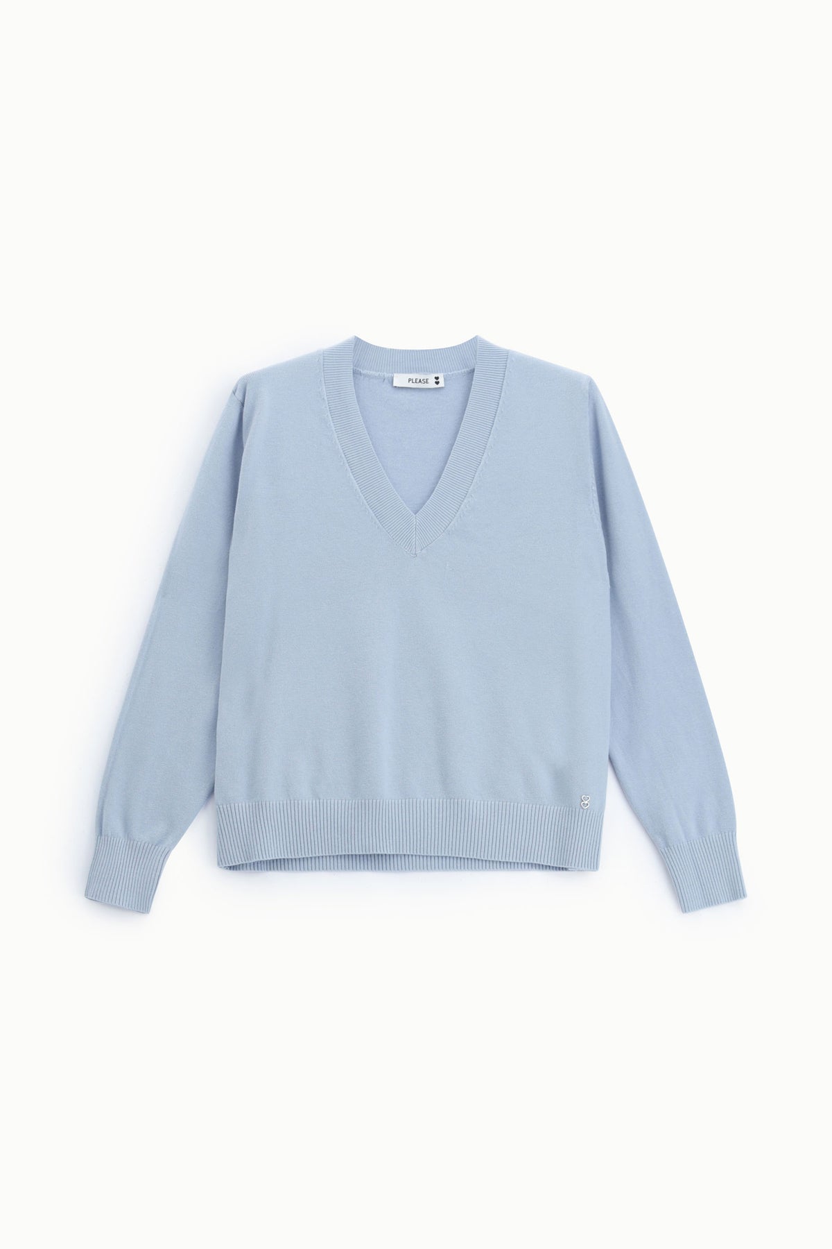 Maglione pullover scollo v vestibilità regular Please - Polvere