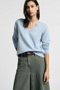 Maglione pullover scollo v vestibilità regular Please - Polvere
