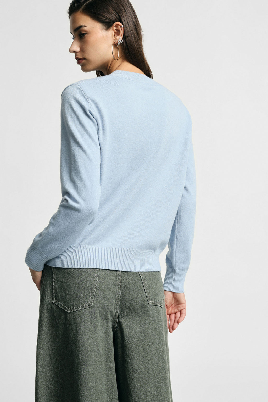 Maglione pullover scollo v vestibilità regular Please - Polvere