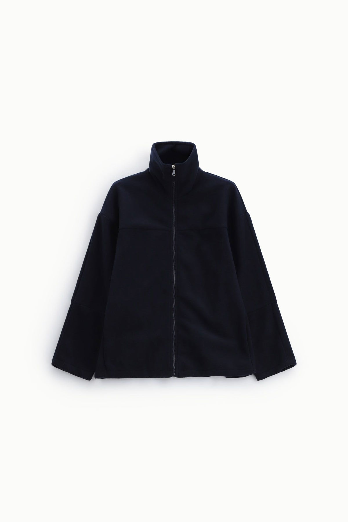 Felpa zip lunga collo alto regular-fit Please - Blu