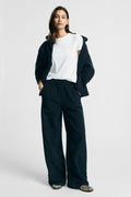 Pantaloni palazzo sportivi vita alta con tasche Please - Blu