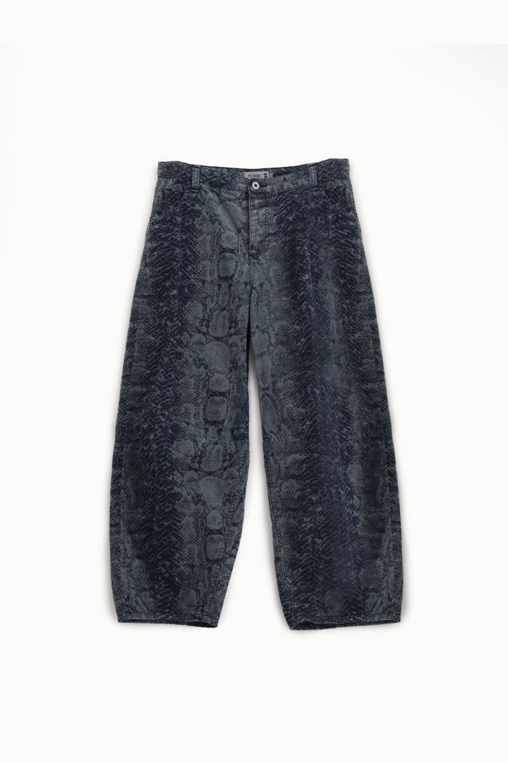 Jeans Please  balloon stampa serpente vita alta