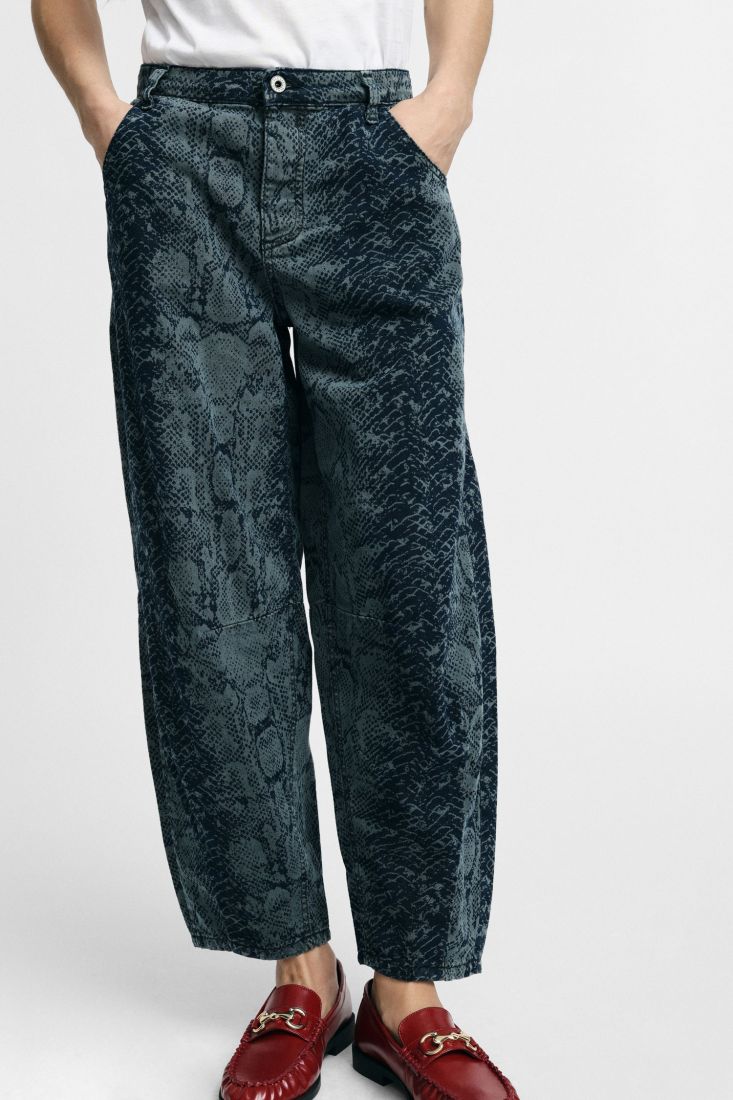 Jeans Please  balloon stampa serpente vita alta