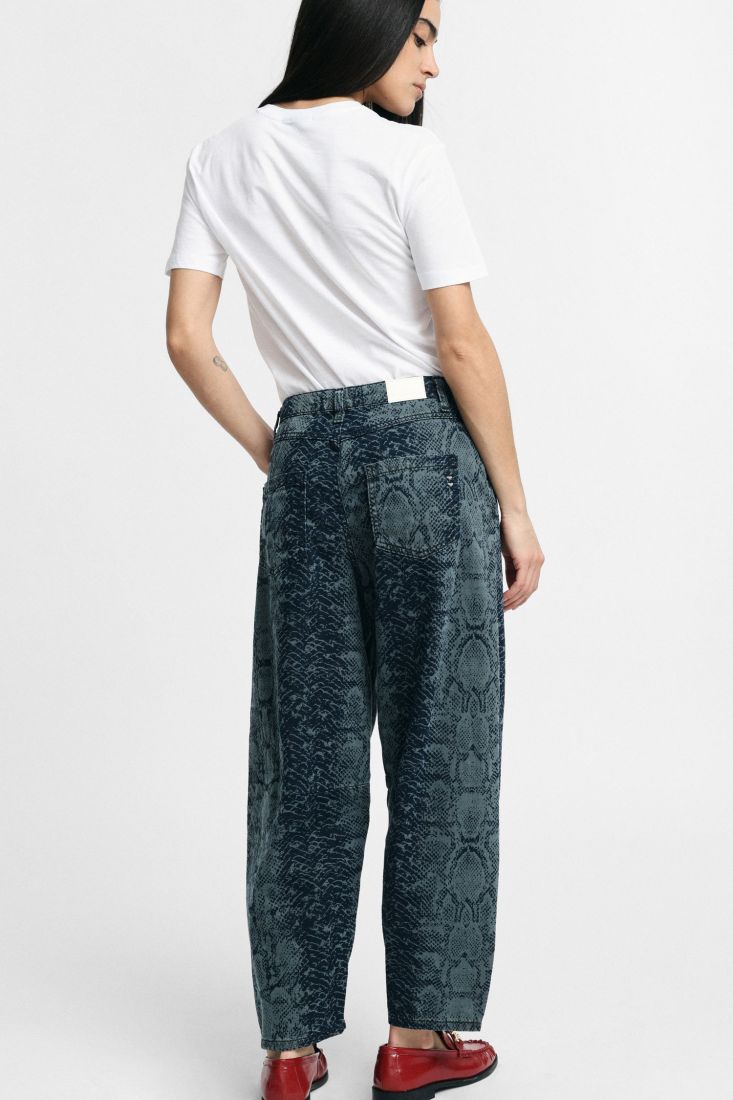 Jeans Please  balloon stampa serpente vita alta