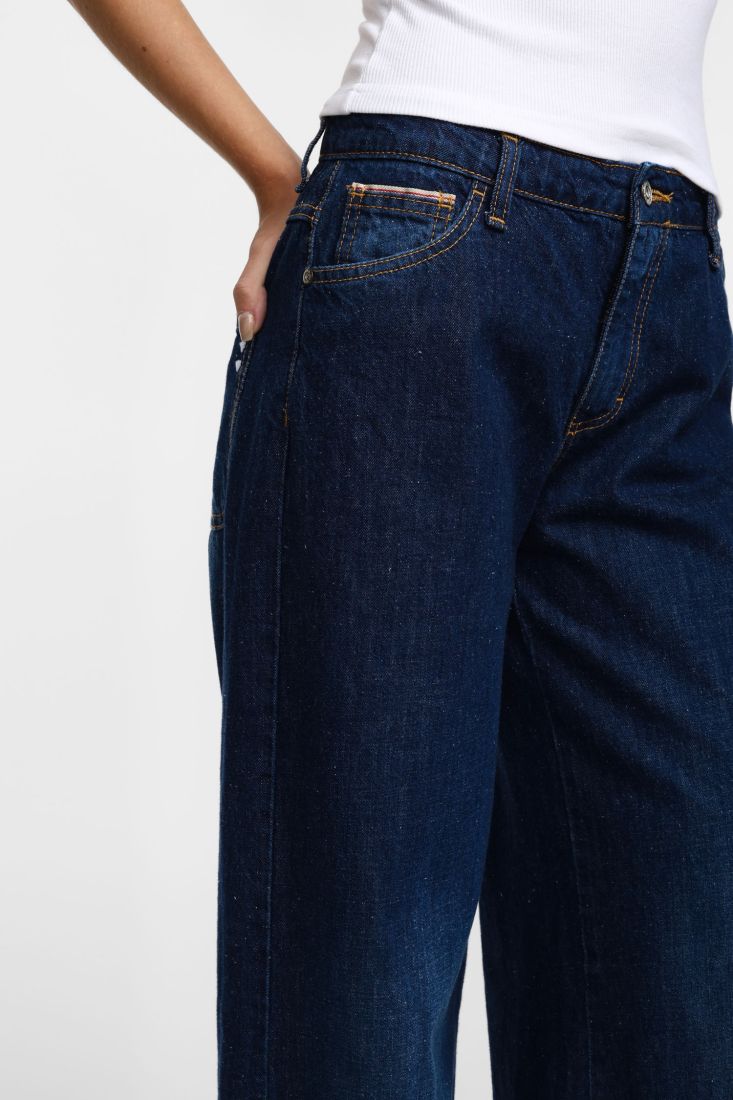 Jeans Please a gamba larga con risvolto