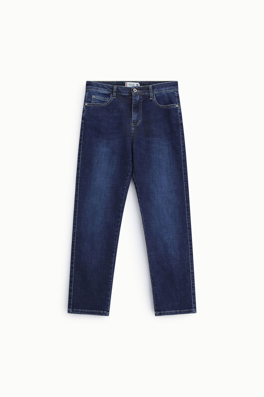 Jeans slim-fit con lunghezza alla caviglia Please - Blu Denim