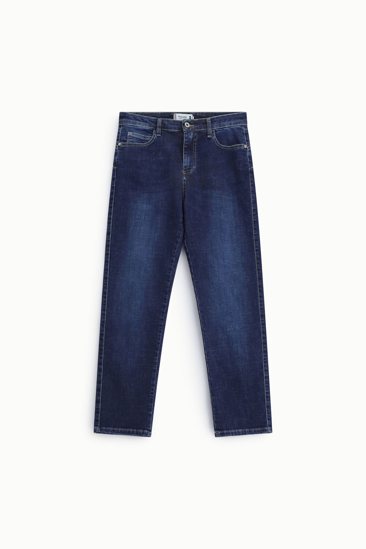 Jeans slim-fit con lunghezza alla caviglia Please - Blu Denim