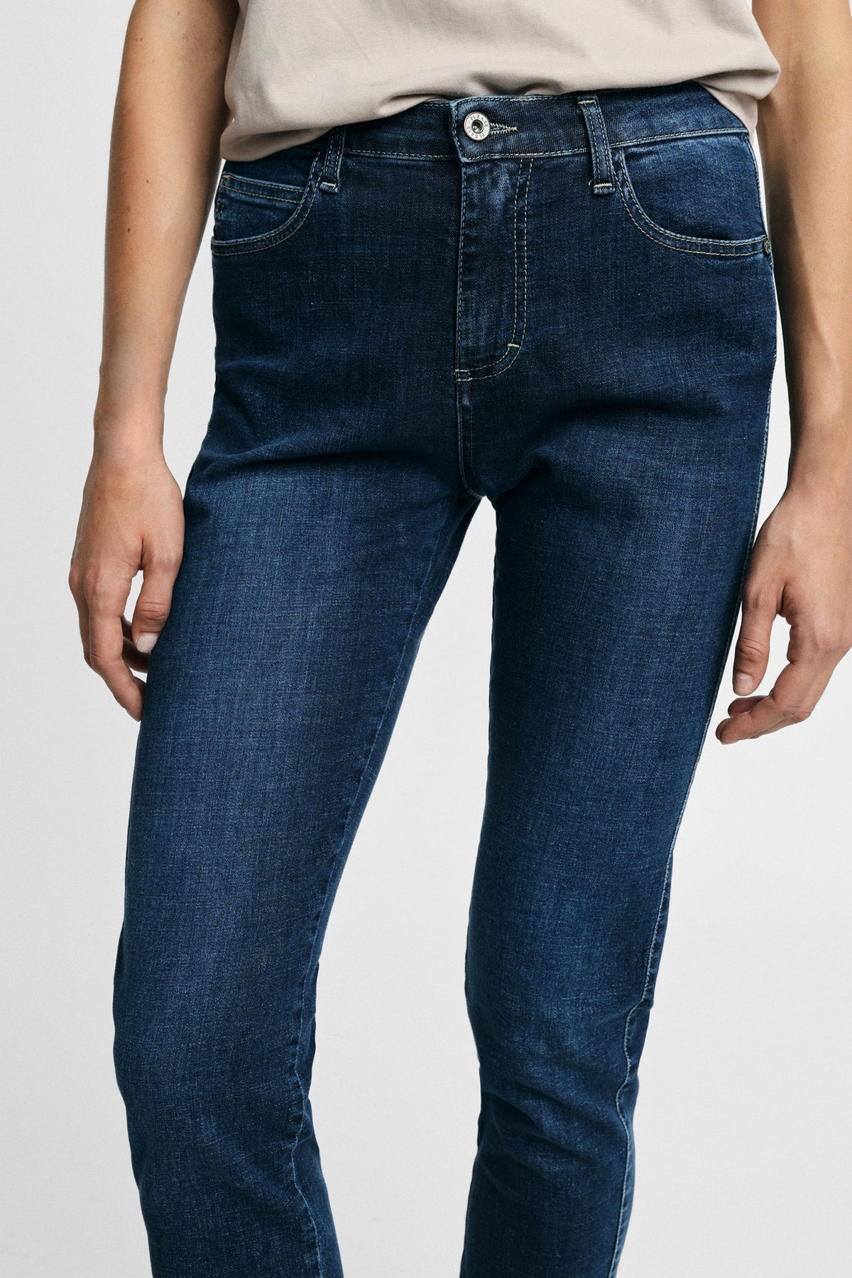 Jeans slim-fit con lunghezza alla caviglia Please - Blu Denim