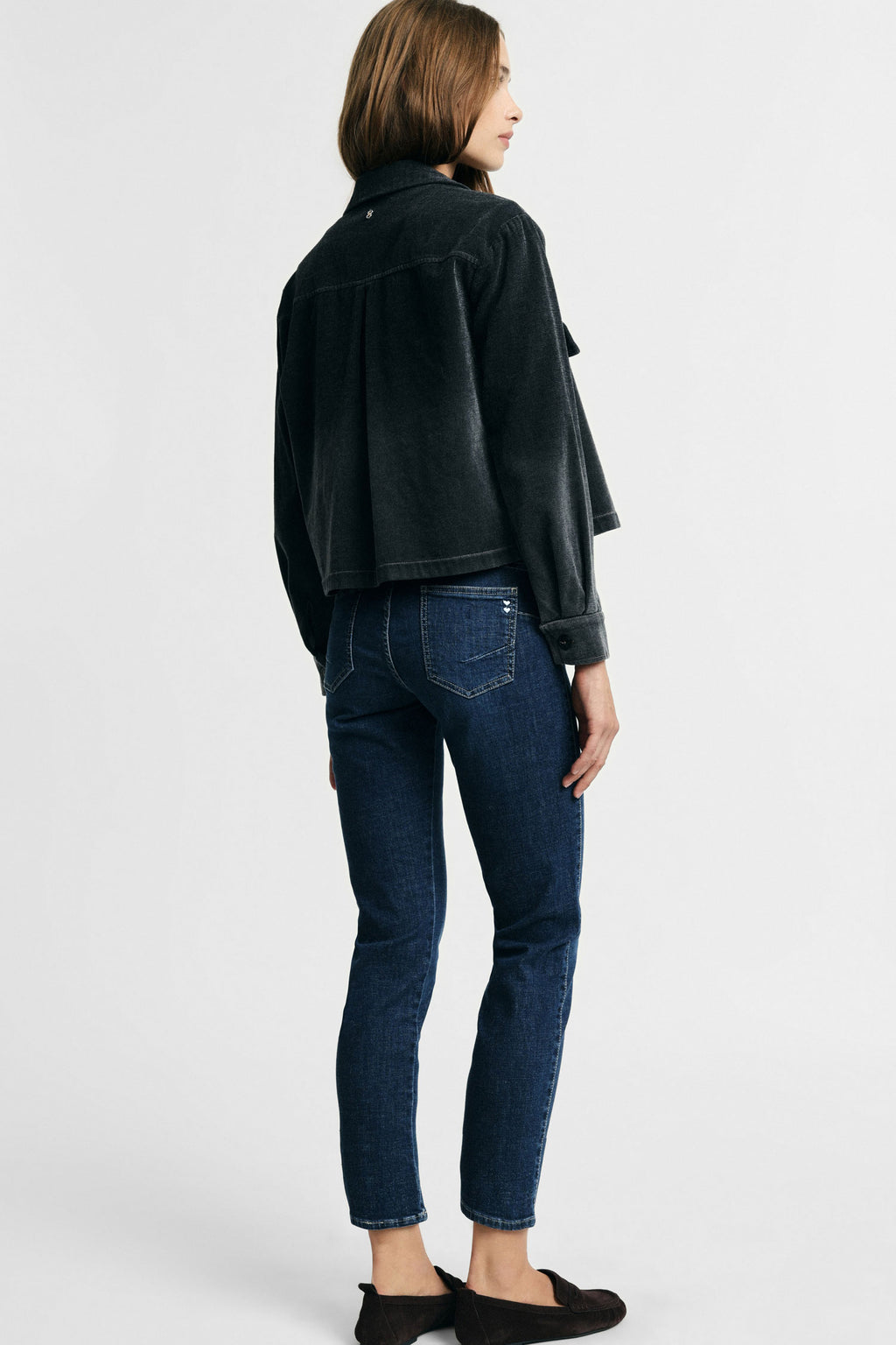Jeans slim-fit con lunghezza alla caviglia Please - Blu Denim