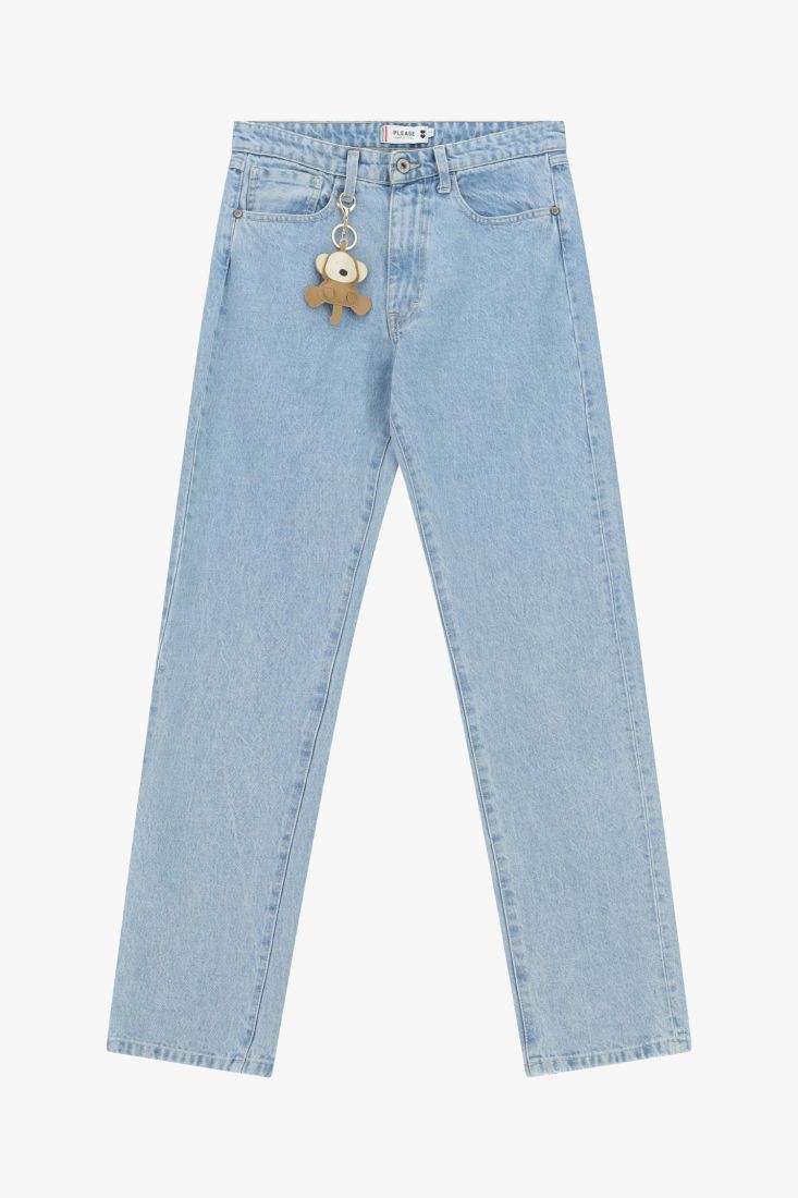Jeans Please straight-leg vita alta cinque tasche