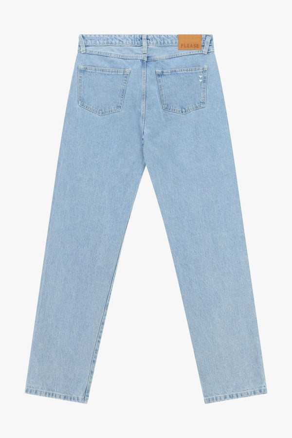 Jeans Please straight-leg vita alta cinque tasche