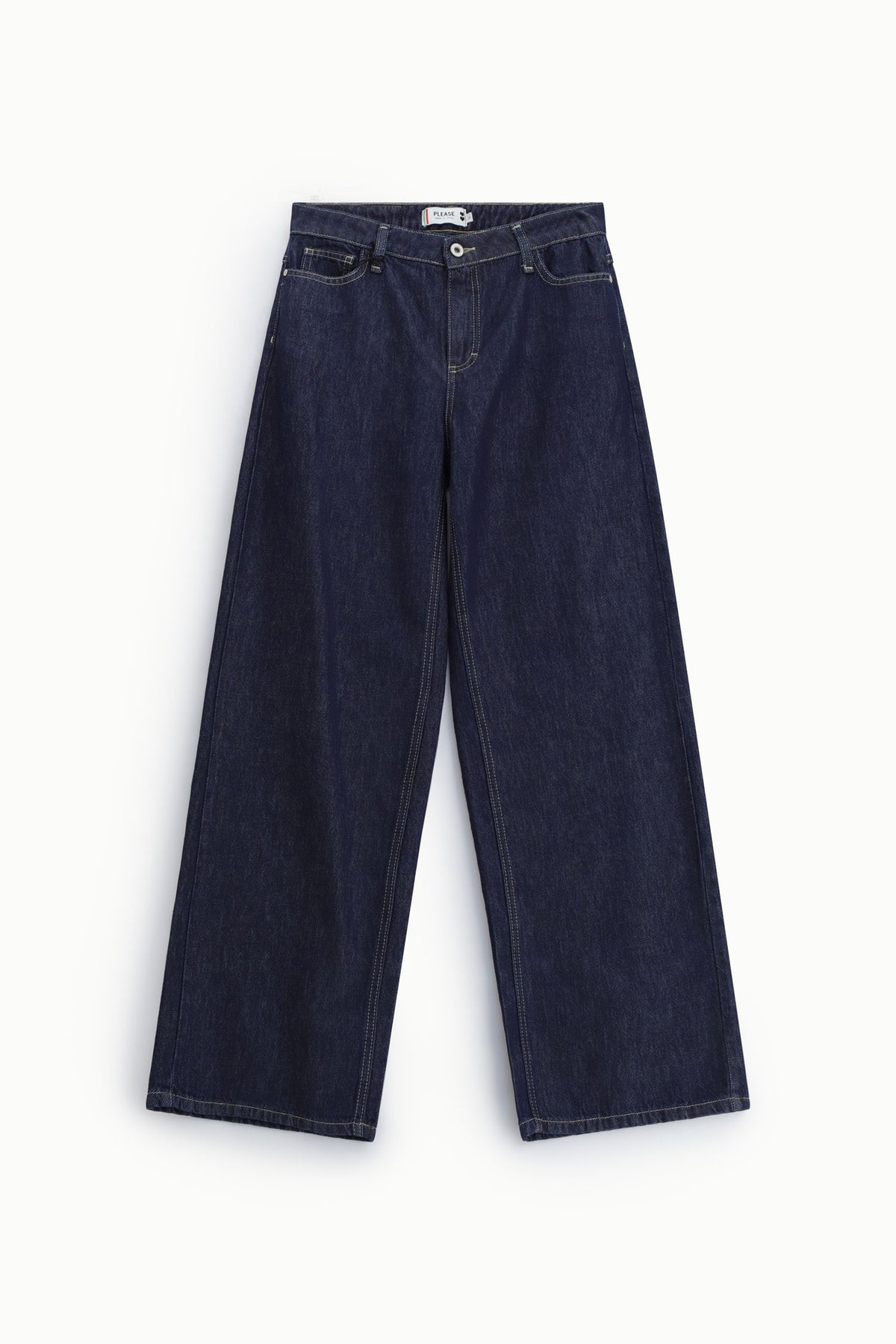 Jeans palazzo gamba dritta Please - Blu Denim