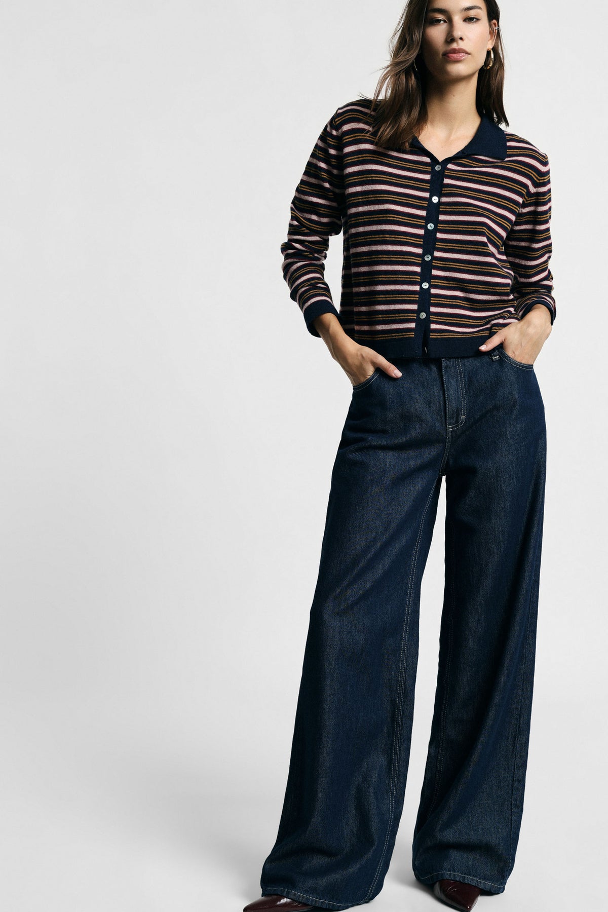 Jeans palazzo gamba dritta Please - Blu Denim