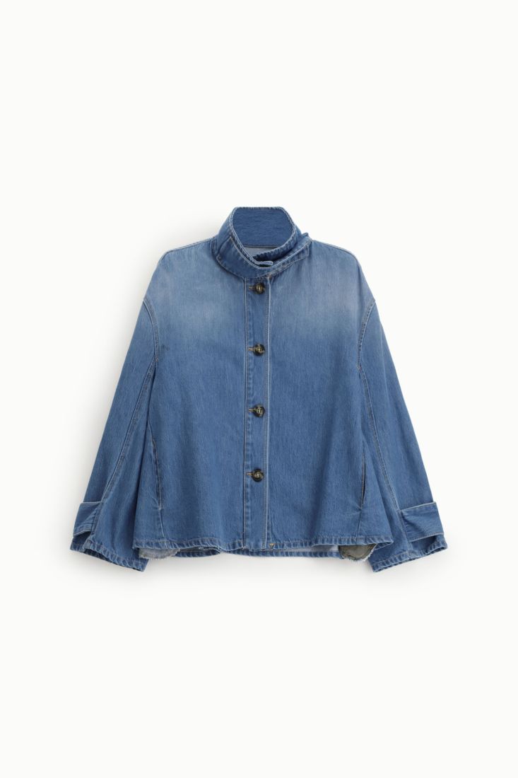 Giacca Please in denim con bottoni e fit ampio