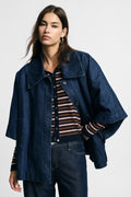 Giacca in denim con maniche ampie e bottoni Please - Blu Denim
