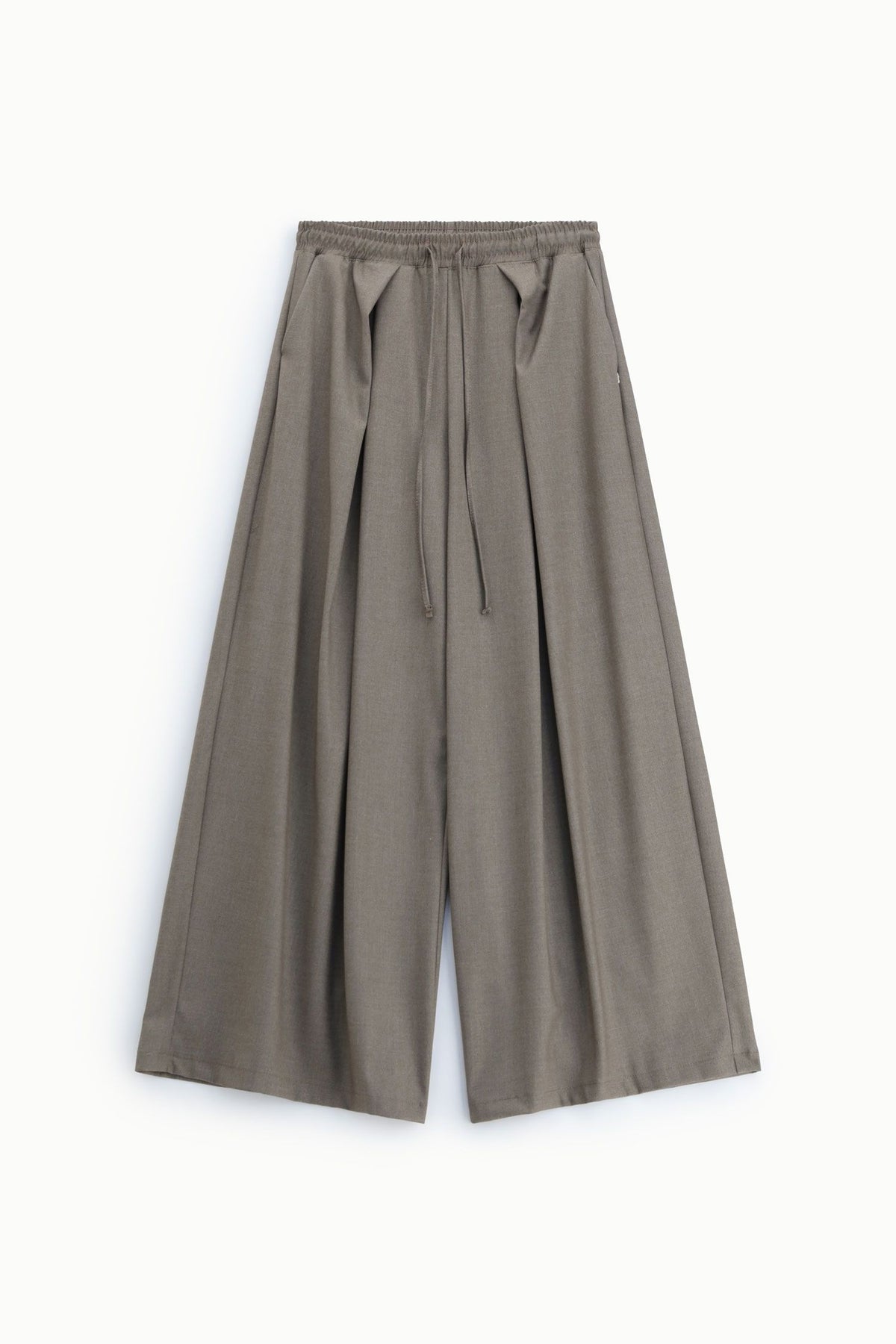 Pantaloni palazzo vita alta con pinces Please - Tortora